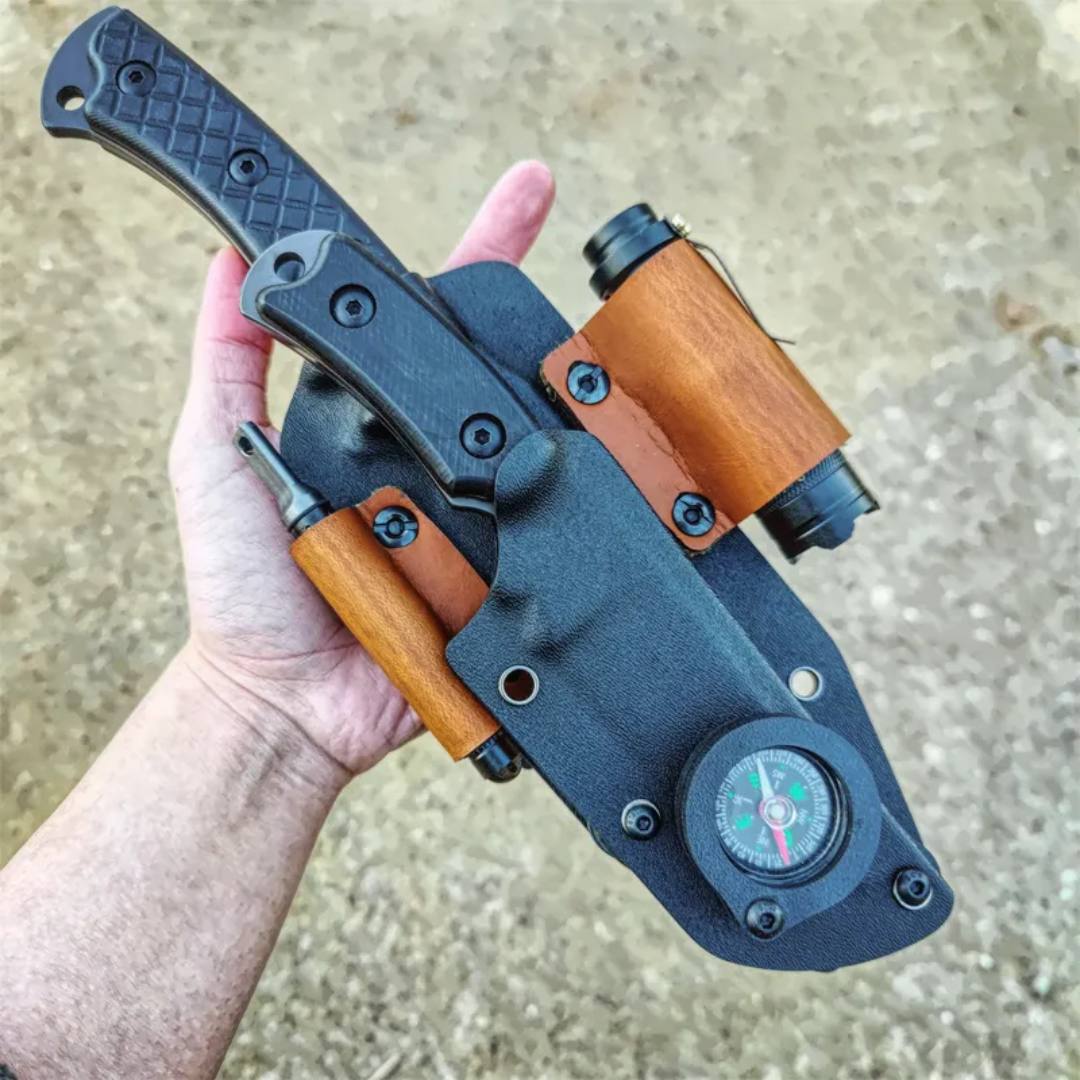 PrepPro® Dual Survival Knife System – 5-in-1 Tactical Kit Blades. Light. Fire. Direction. All in One. - PrepPro Australia