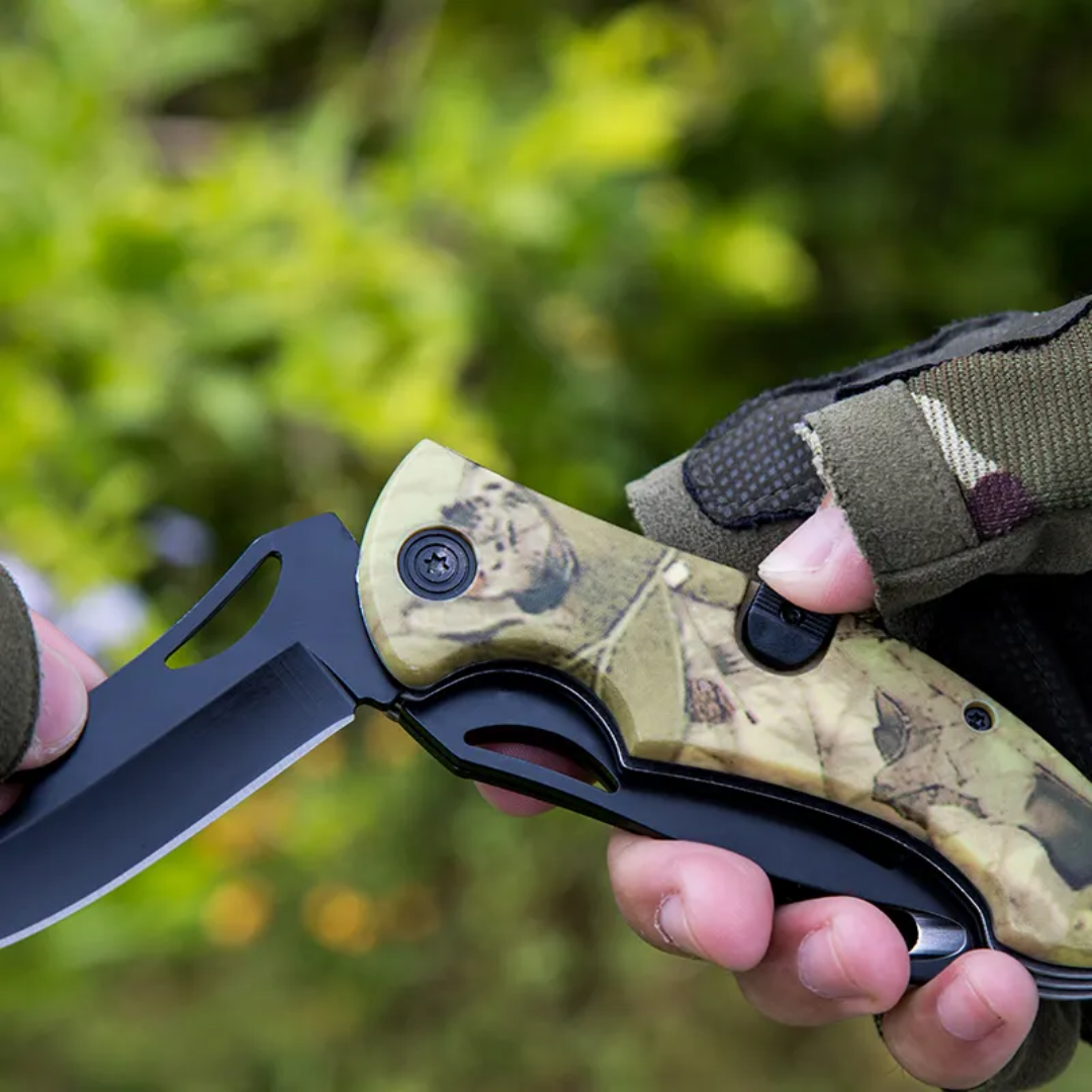 PrepPro Tri-Edge Folding Hunting Knife – 3Cr13 Steel | Multi-Function Camo Edition - PrepPro Australia