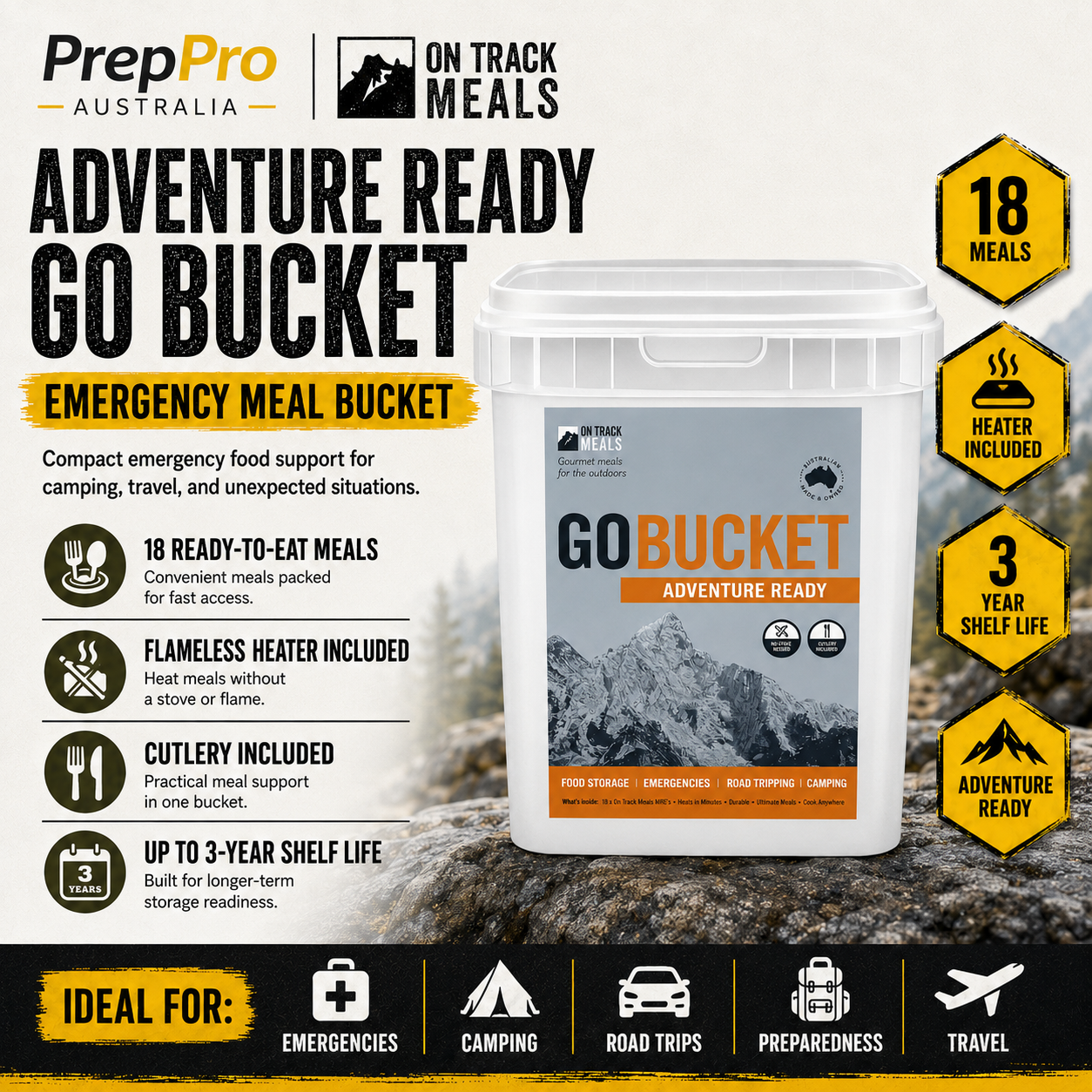 Adventure Ready GoBucket | 5‑Day Emergency Food Kit