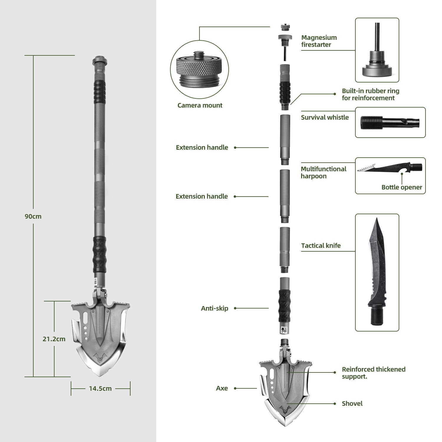 ANNIHILATE Premium Multi-Function Shovel System