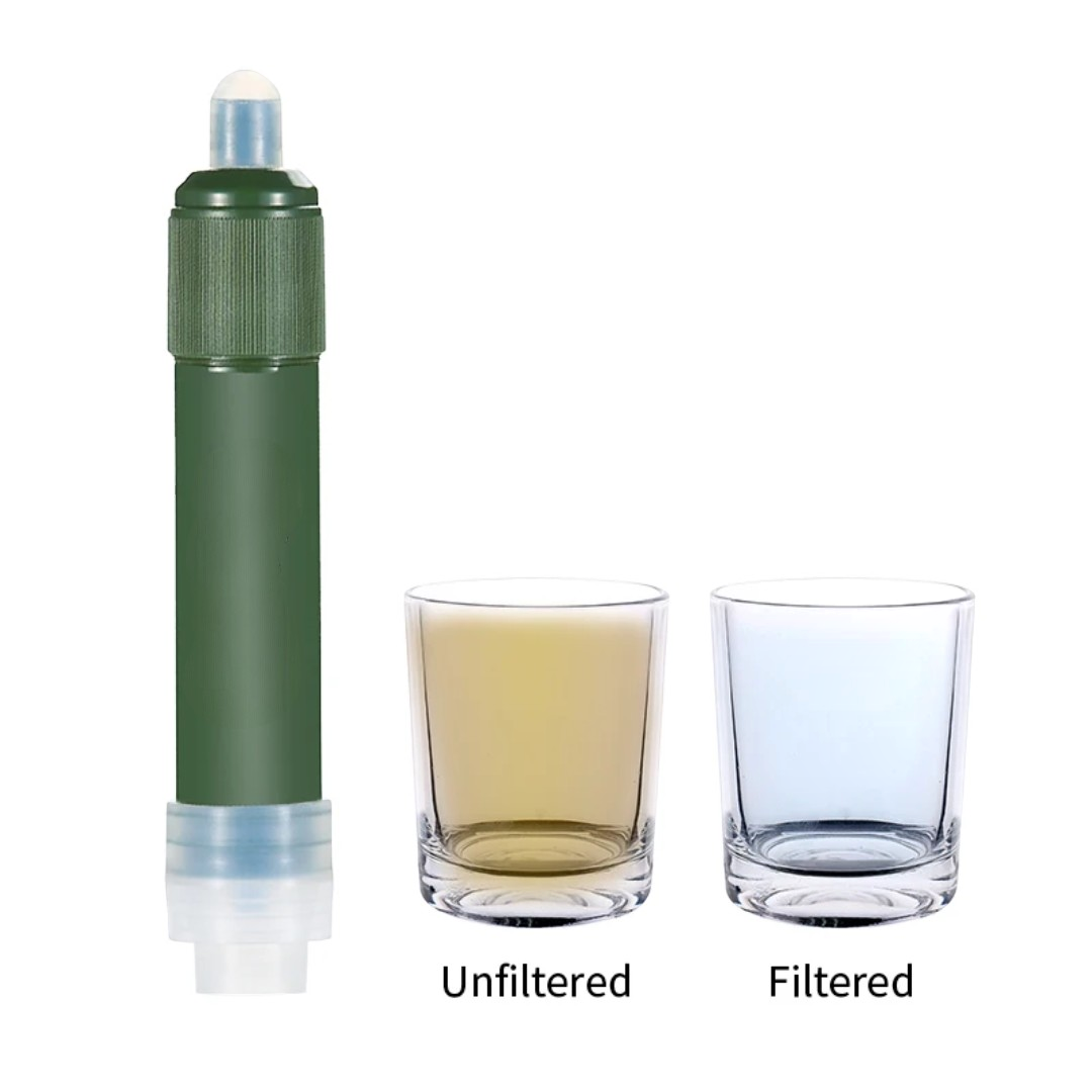 3 Stage Emergency Water Purifier Straw | Portable Survival Water Straw