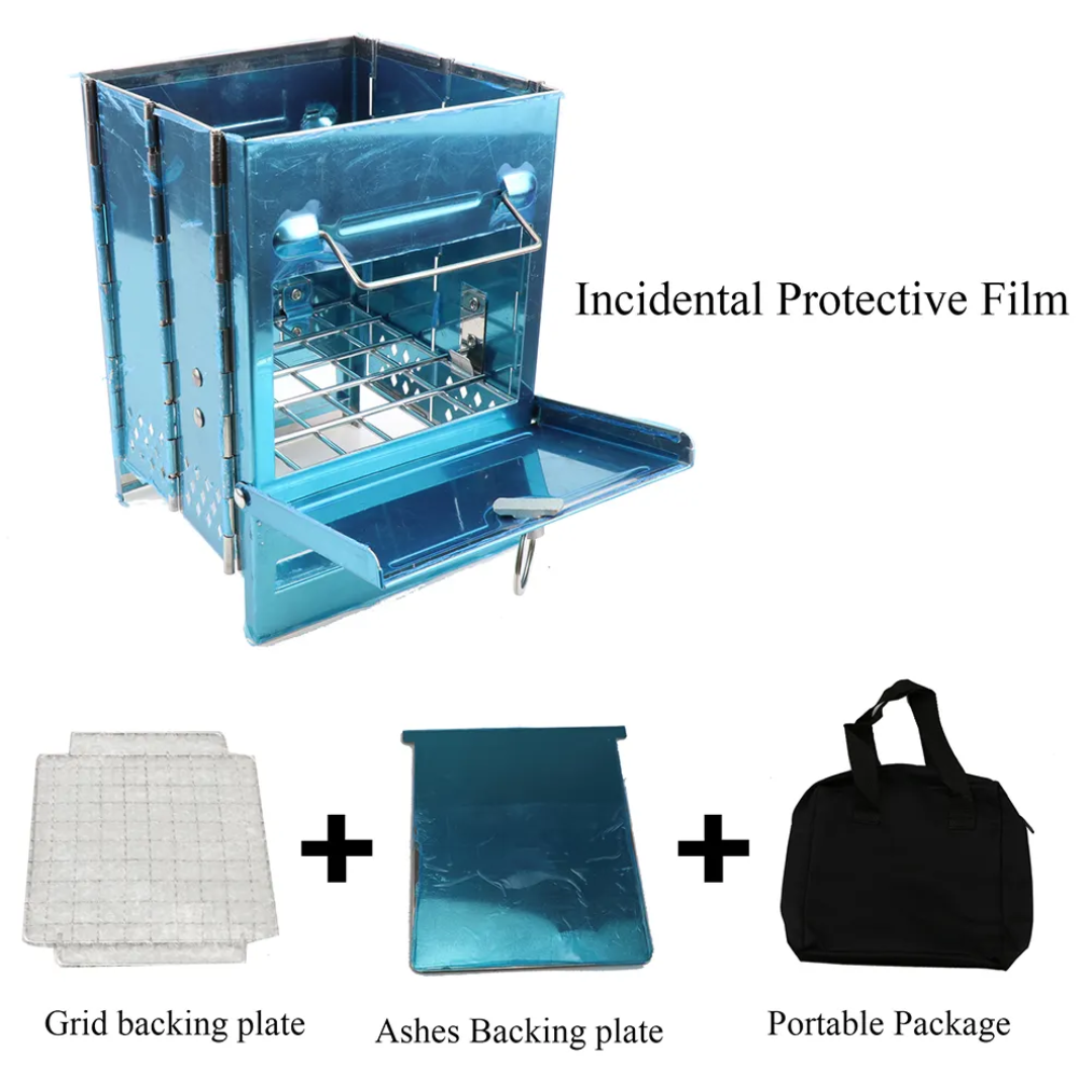 Folding Stainless Steel Wood Stove – Compact, Rugged & Multi-Fuel Compatible - PrepPro Australia