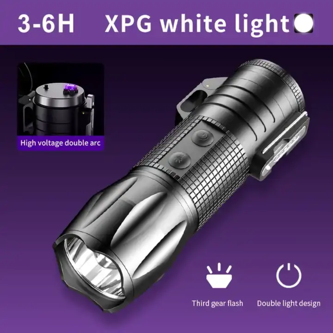 3-in-1 Tactical Arc Lighter Flashlight - PrepPro Australia