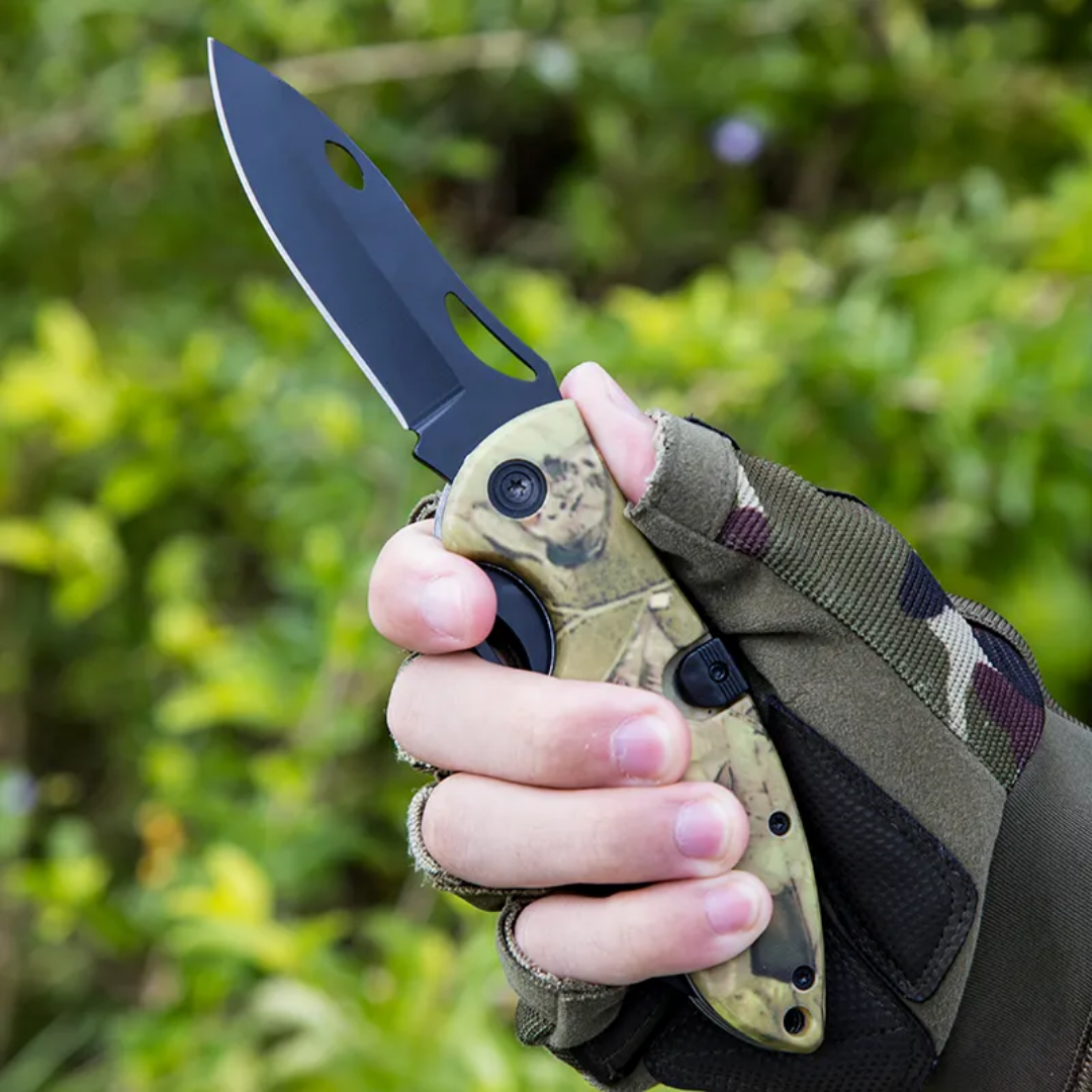 PrepPro Tri-Edge Folding Hunting Knife – 3Cr13 Steel | Multi-Function Camo Edition - PrepPro Australia