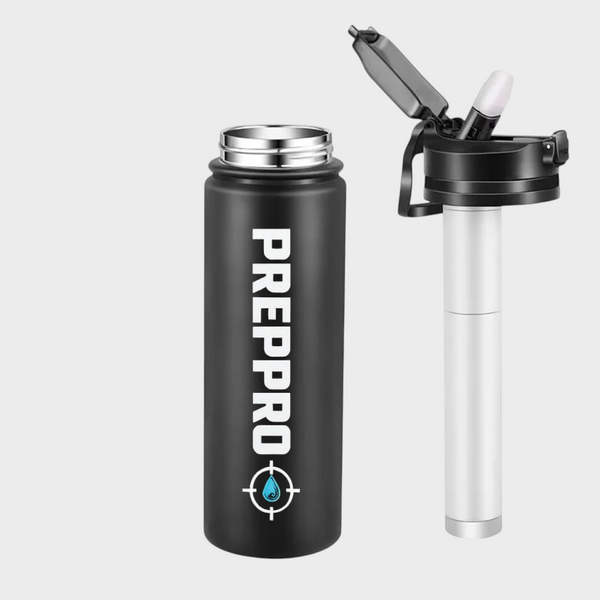 Stainless Steel 4‑Stage Purification Bottle | PrepPro
