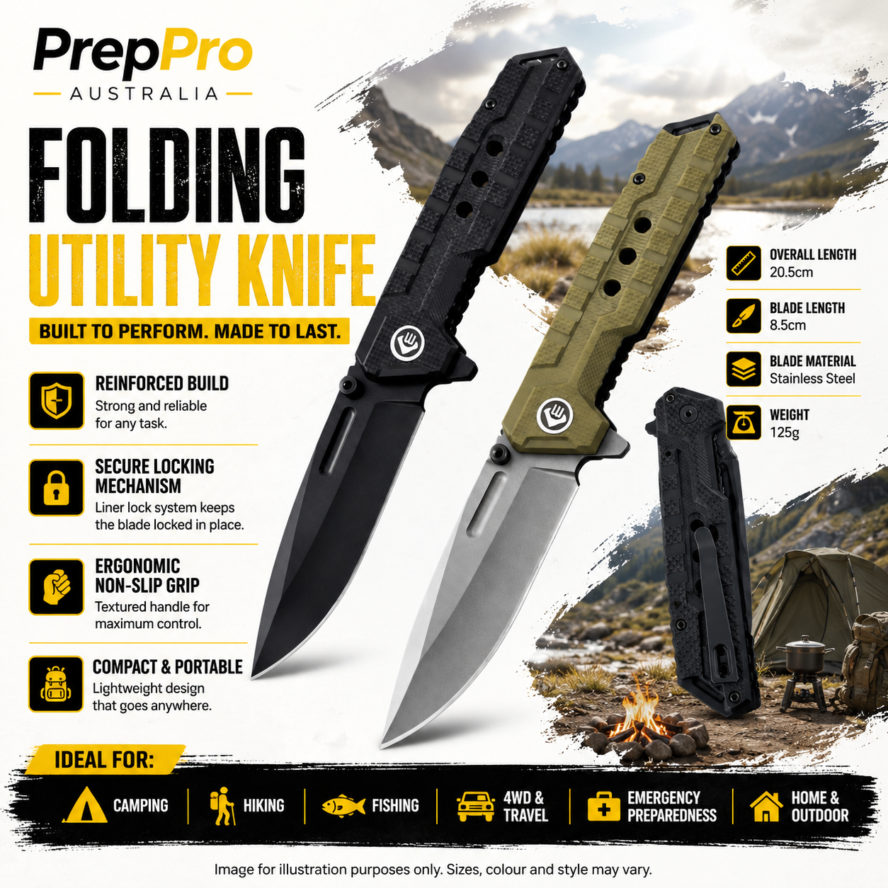 Talon Folding Utility Knife – Compact Outdoor Tool | PrepPro