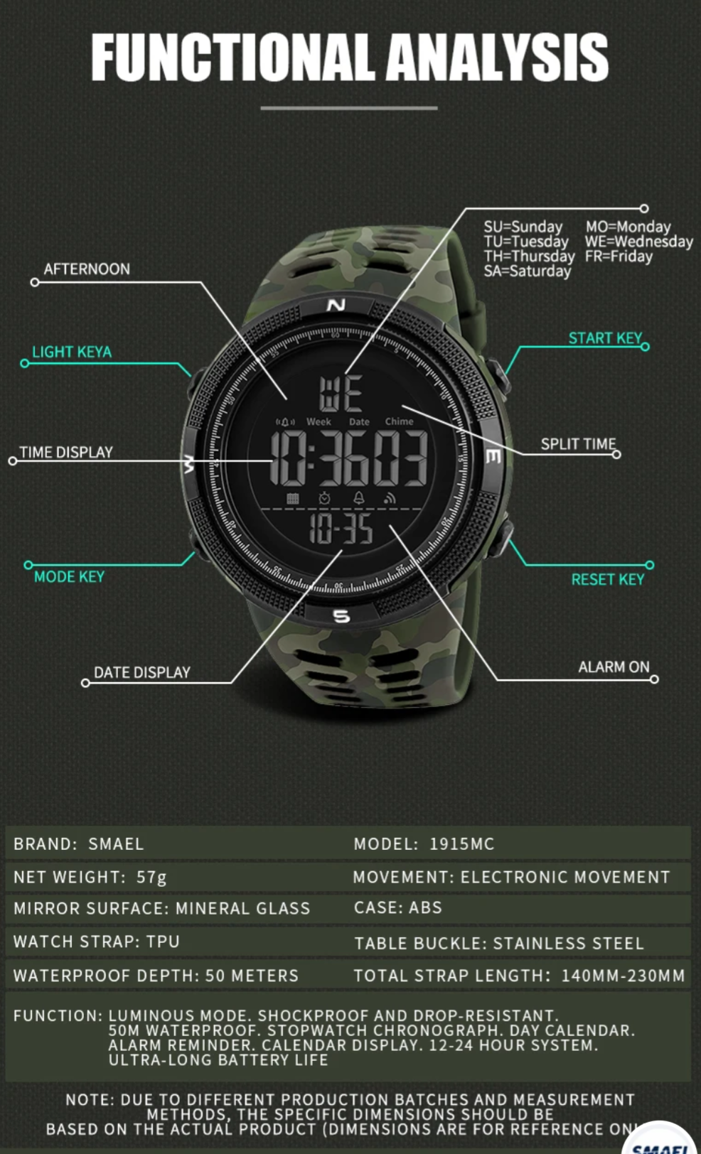 Tactical Camouflage Watch
Built for the Bold. Designed for the Prepared. - PrepPro Australia