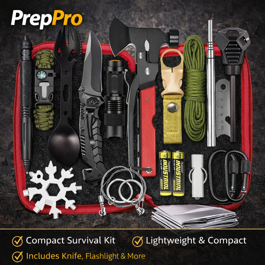PrepPro Elite 30‑in‑1 Survival Kit – Compact Multi‑Tool Set
