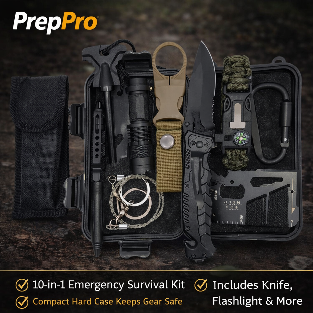 PrepPro Essential 10‑in‑1 Survival Kit – Compact Emergency Gear