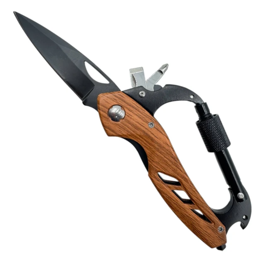 6-in‑1 Locking Carabiner Knife | PrepPro