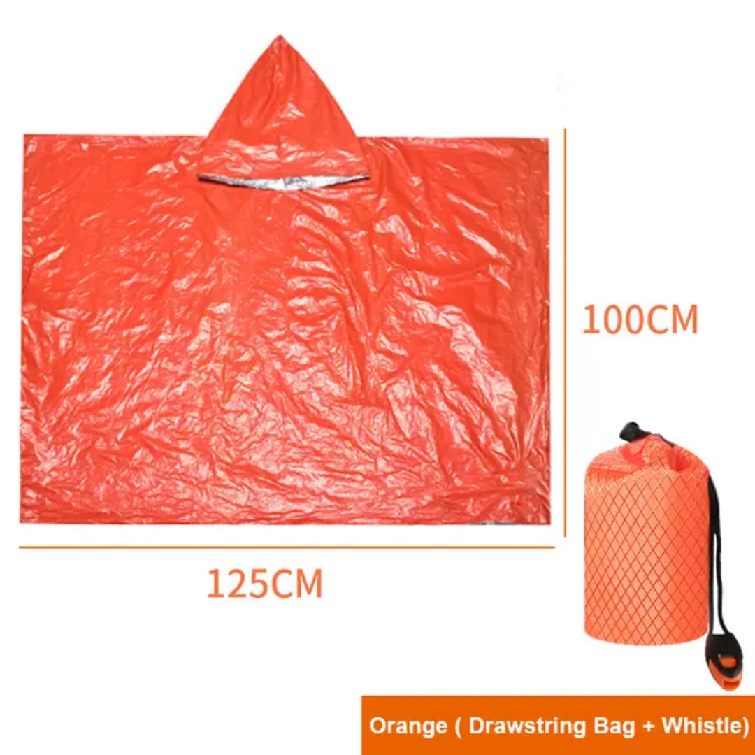 Emergency Survival Poncho – Compact Waterproof Heat‑Retaining | PrepPro