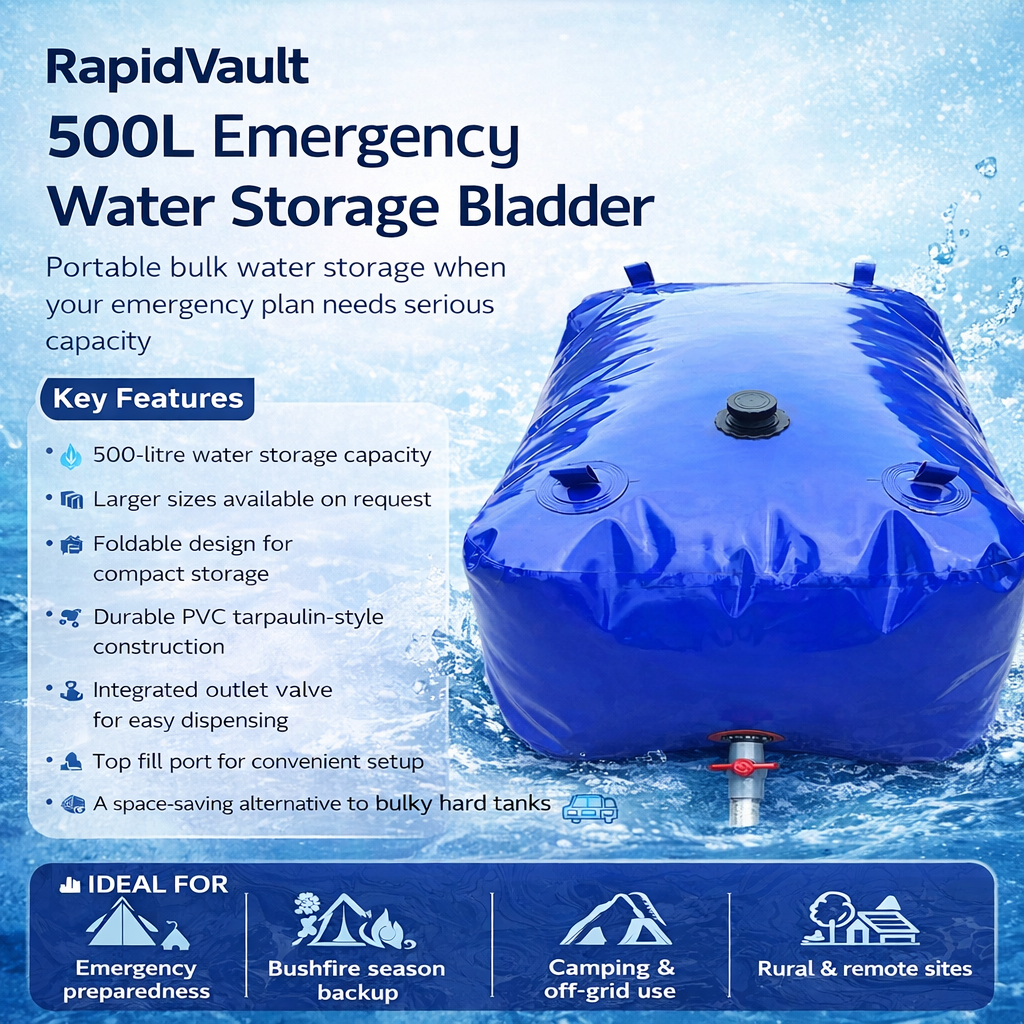 RapidVault 500L Emergency Water Storage Bladder