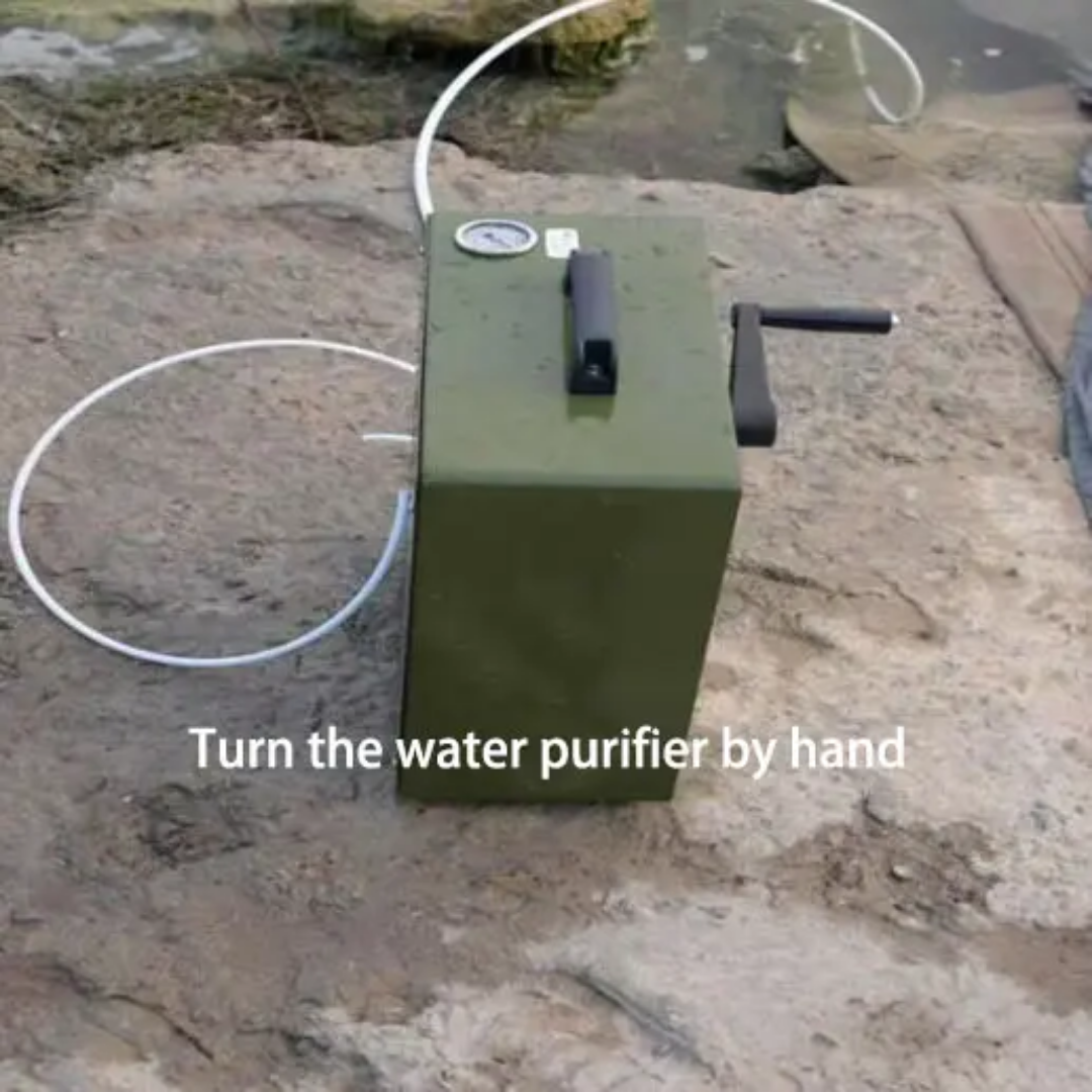 Hand-Cranked Water Purifier Heavy-Duty Off-Grid Filtration — No Power Required - PrepPro Australia