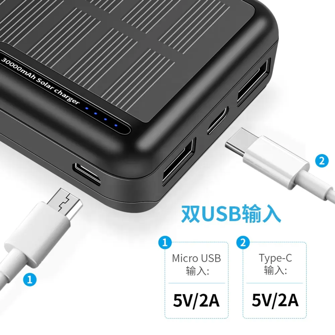 20,000mAh Slim Solar Power Bank