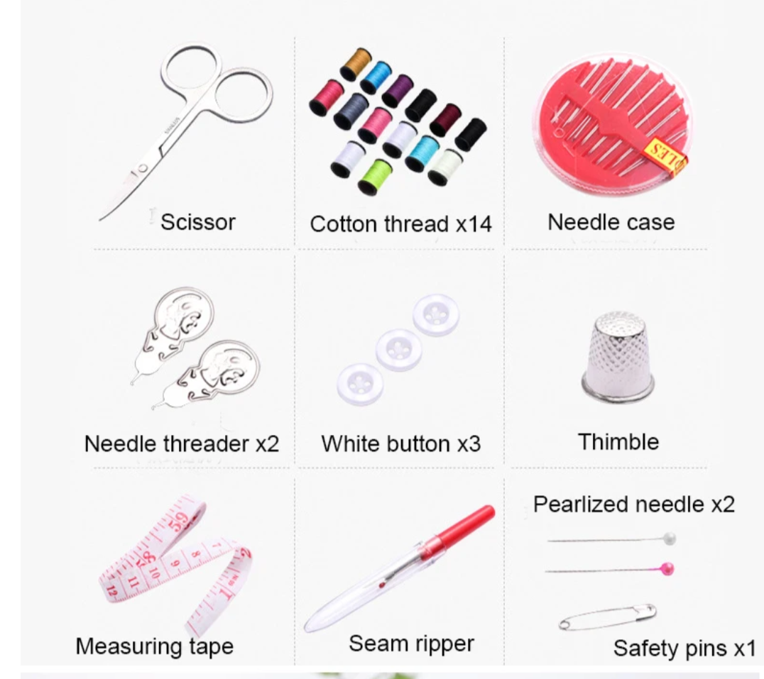 TrailStitch Compact Emergency Sewing Kit – 14 Thread Travel Repair Kit