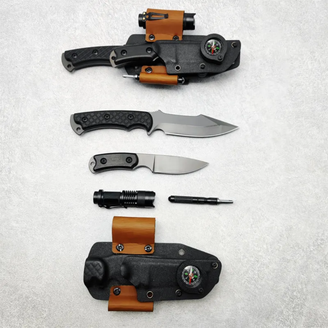 PrepPro® Dual Survival Knife System – 5-in-1 Tactical Kit Blades. Light. Fire. Direction. All in One. - PrepPro Australia