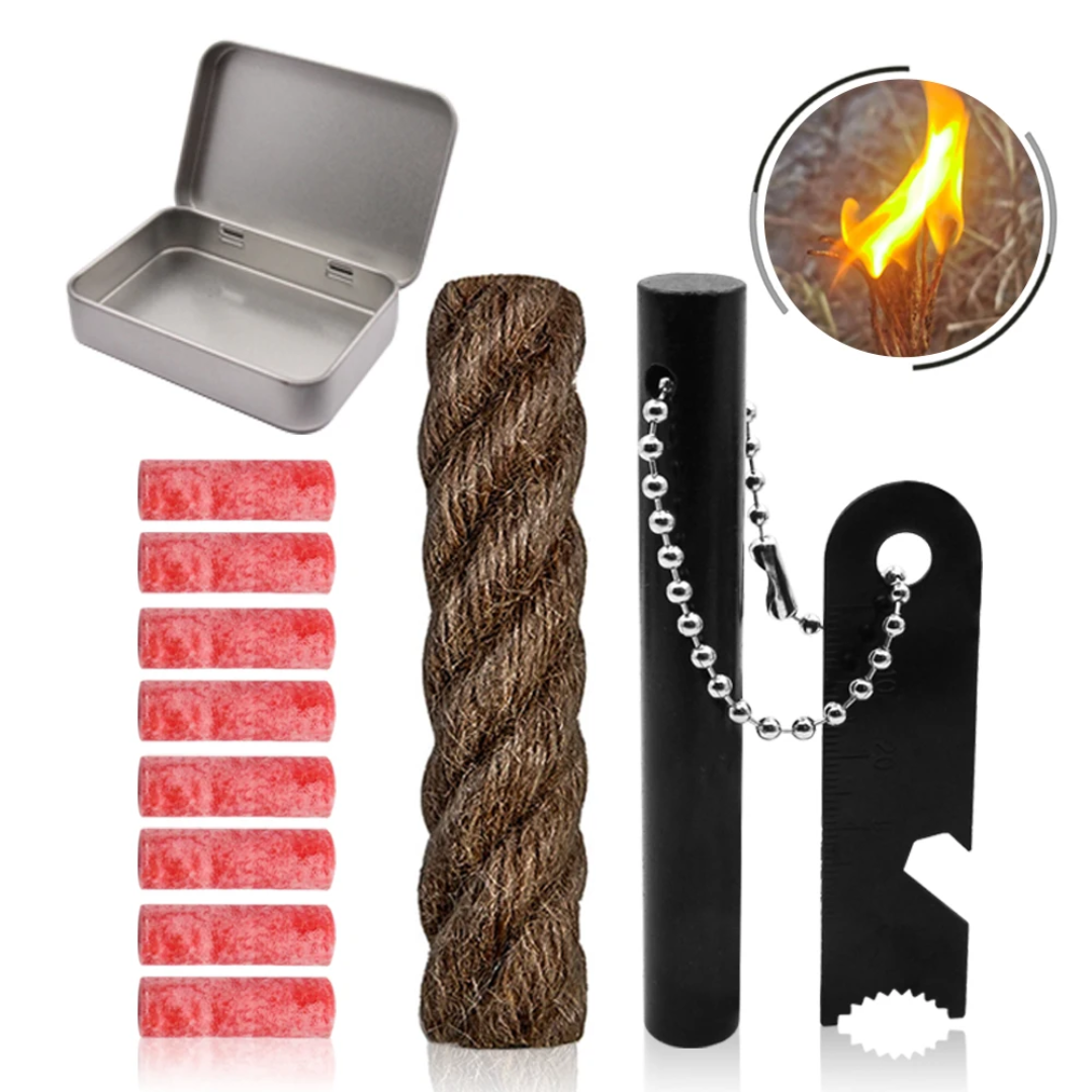 All-in-one fire starter kit by PrepPro – rugged ignition solution for camping, hiking, and preparedness in Australia.