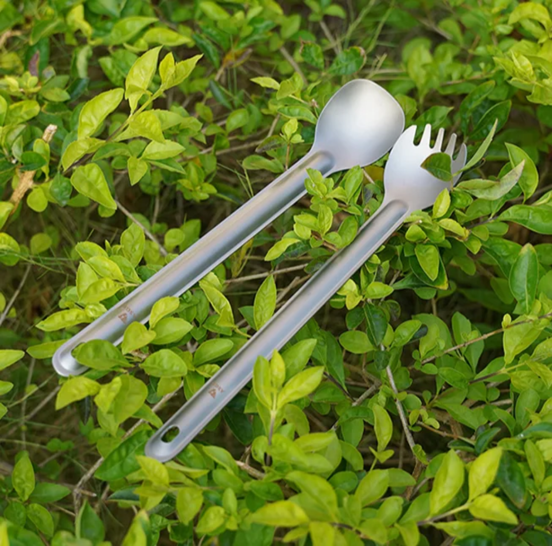 PrepPro Titanium Long-Handled Camping Cutlery Set - PrepPro Australia