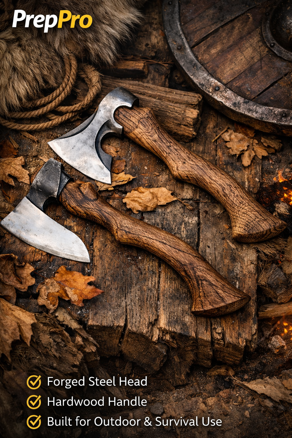 Drakkar Forged Manganese Steel Axe – Premium Build | PrepPro