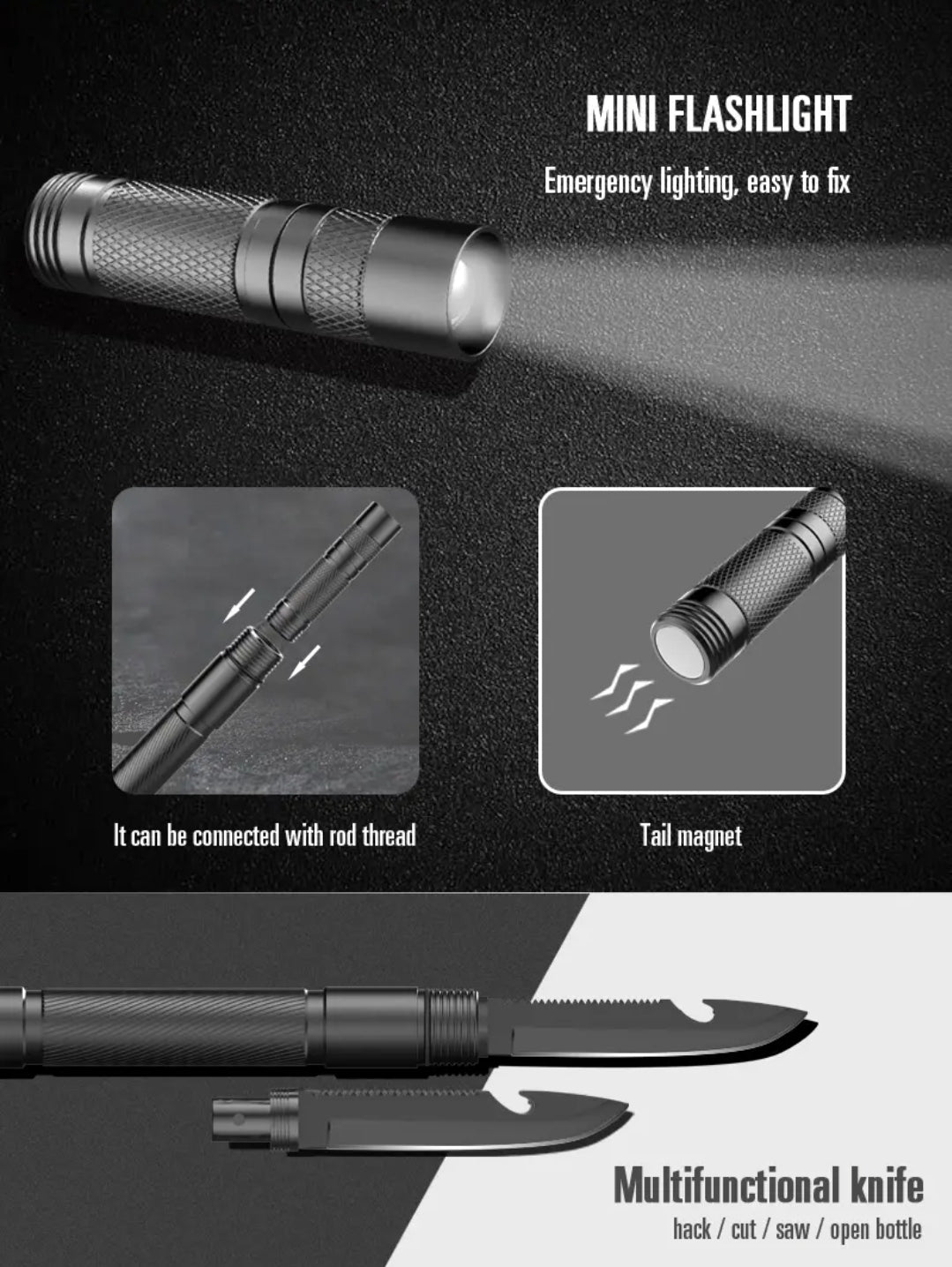 PrepPro Titan Survival Shovel – 11-in-1 Elite Outdoor Tool - PrepPro Australia