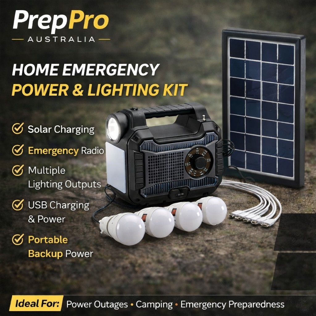 Emergency Solar Power Station 12000mAh with LED Lights & Radio