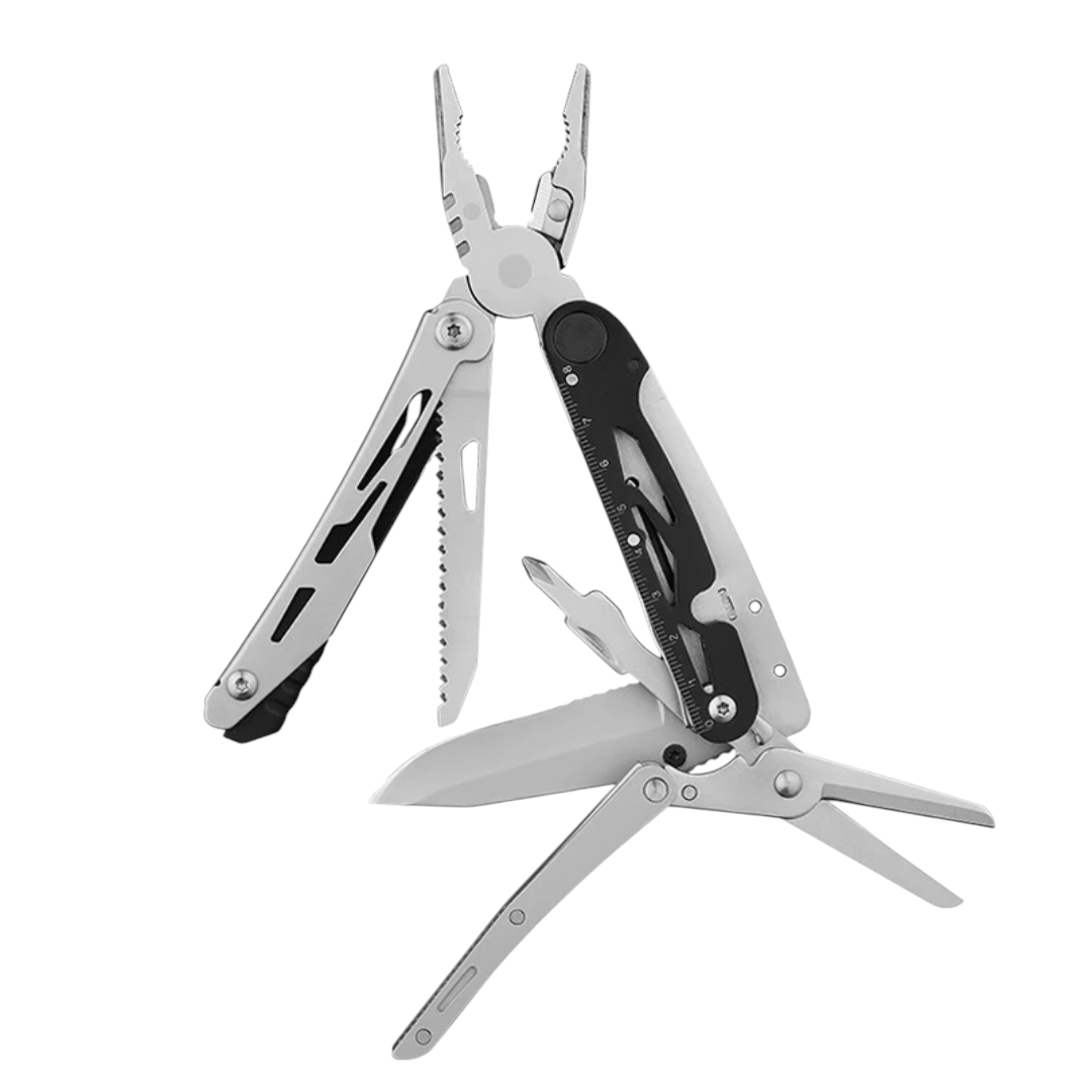 12-in-1 Tactical Multitool – Detachable Scissors Edition