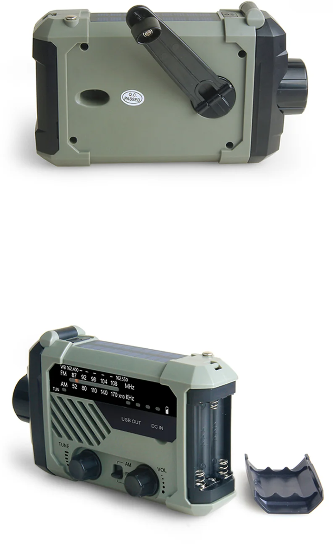 Solar Hand-Crank Emergency Radio & Power Bank