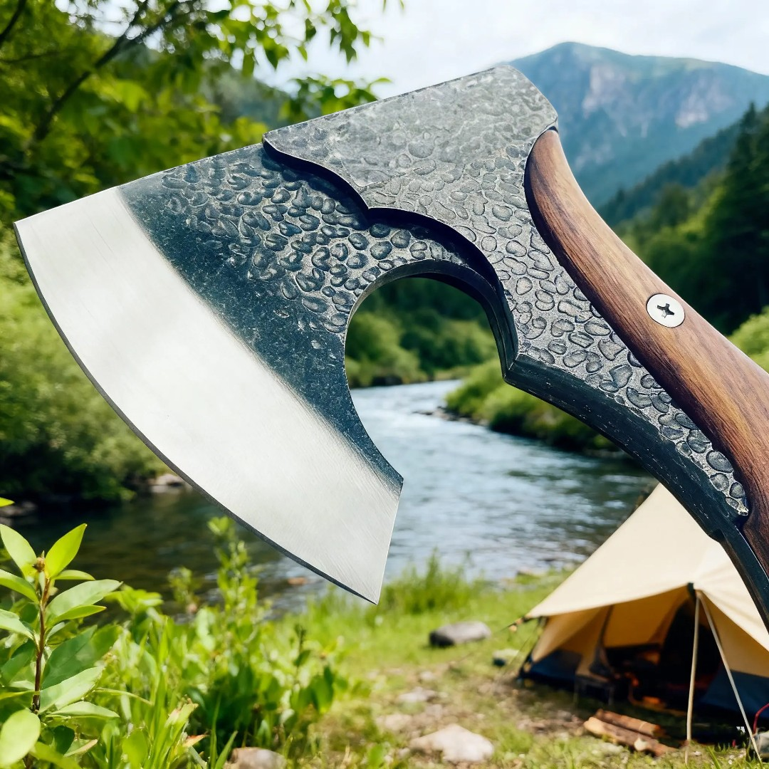 Forged Full-Tang Viking Axe – High Carbon Steel Outdoor Axe