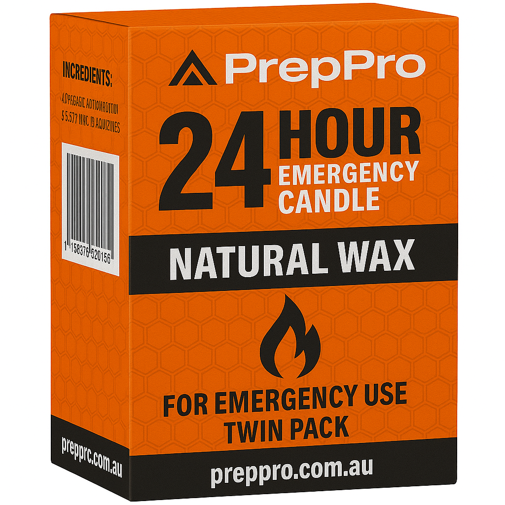 PrepPro 24-Hour Emergency Candle (Soy Wax, Tin) - PrepPro Australia