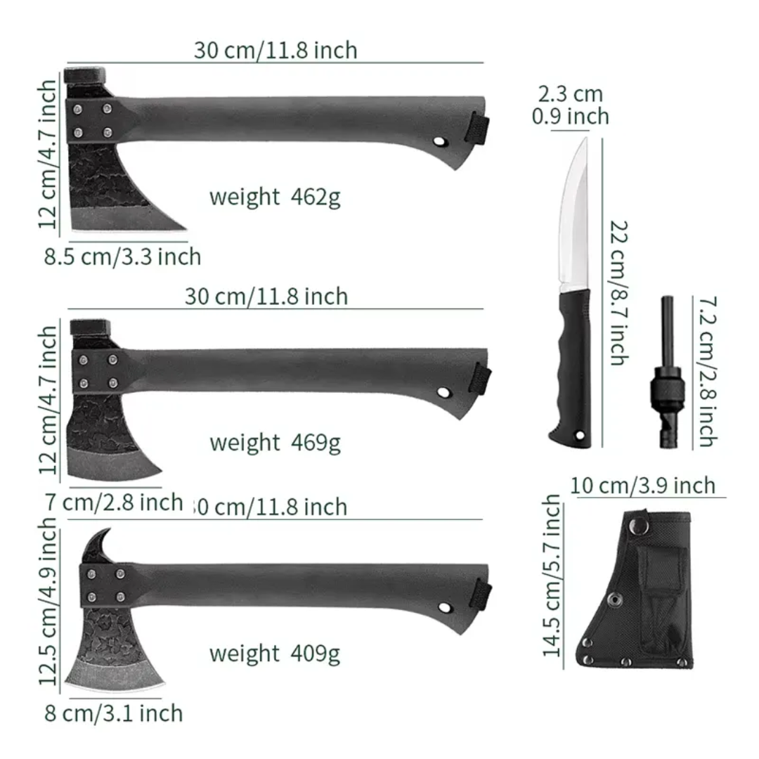 PrepPro Survival Axe & Knife Set – Multi-Purpose Outdoor Tool - PrepPro Australia
