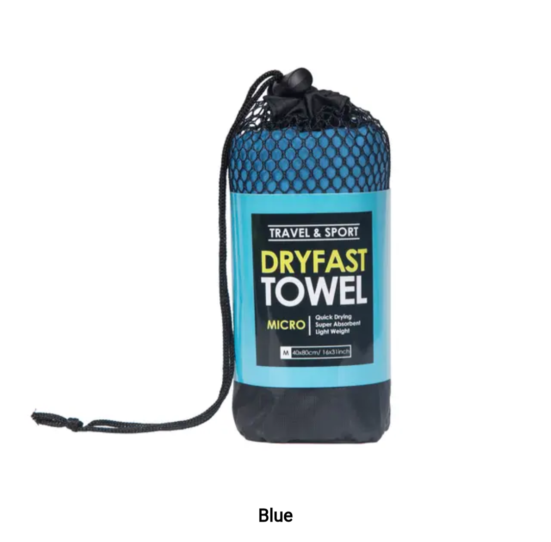 DryFast Microfiber Travel & Sport Towel – 40x80cm - PrepPro Australia