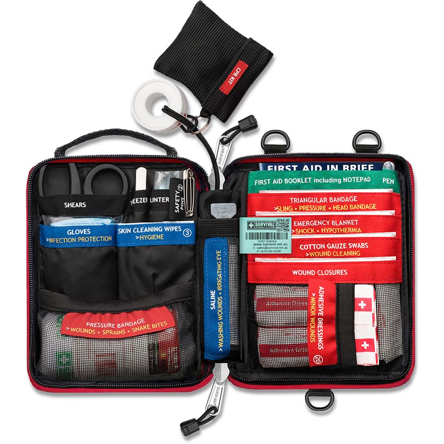 SURVIVAL Handy First Aid Kit – Compact Emergency First Aid Kit for Home, Car & Travel