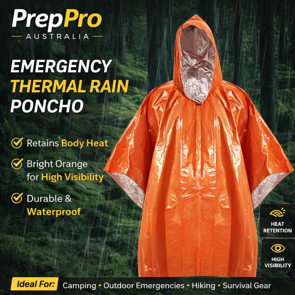 Emergency Survival Poncho – Compact Waterproof Heat‑Retaining | PrepPro