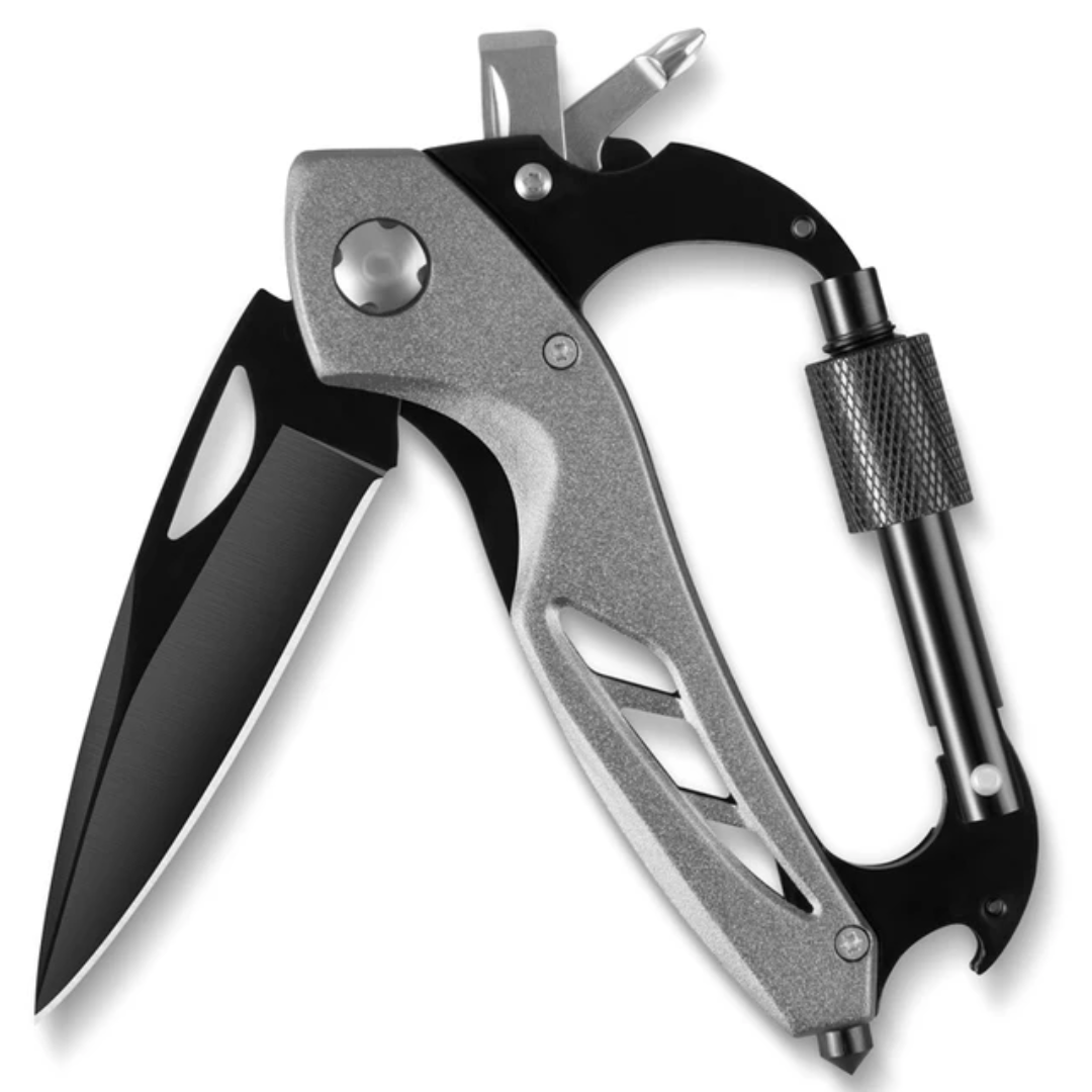 6-in‑1 Locking Carabiner Knife | PrepPro