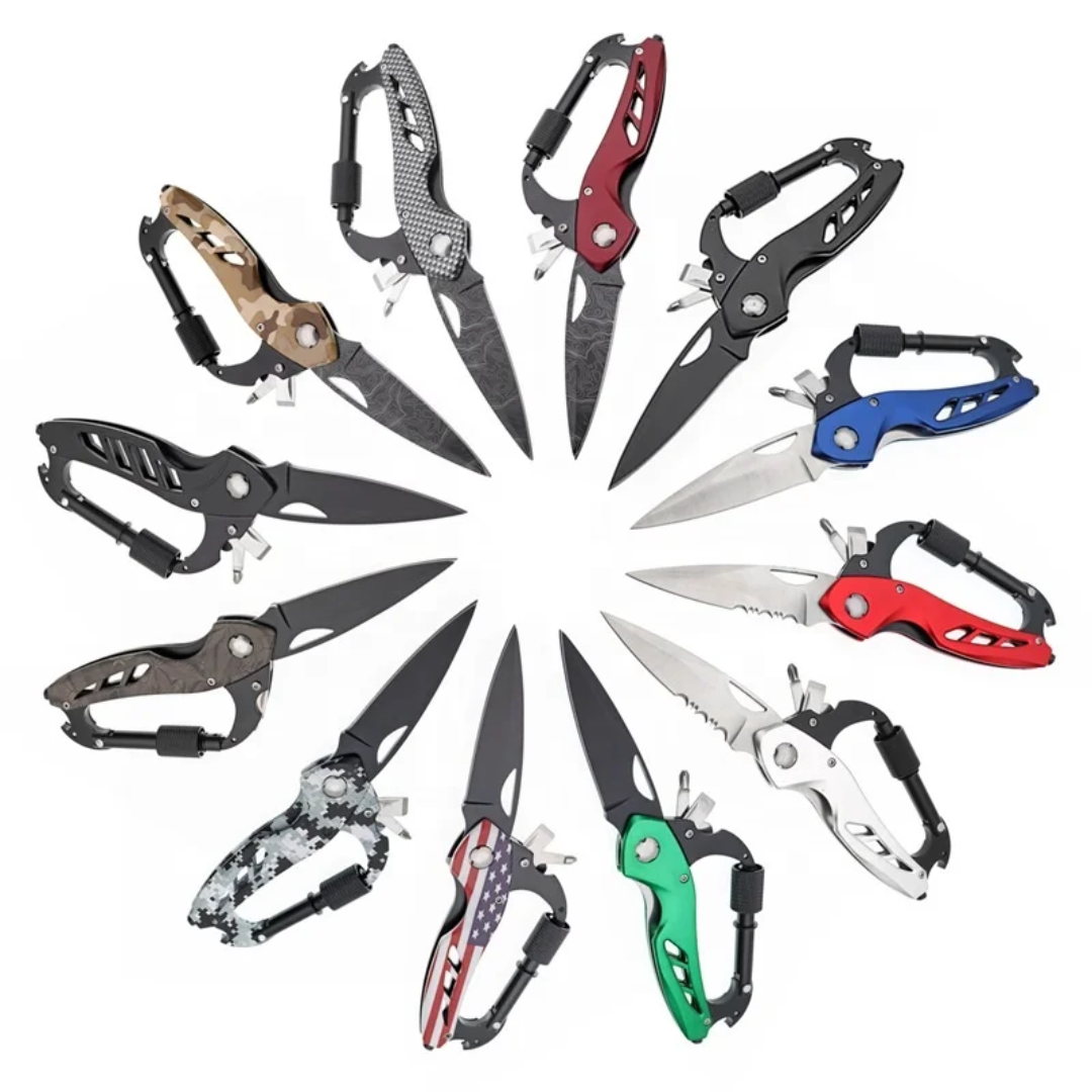 PrepPro Locking Carabiner Knife – 7-in-1 Survival Tool - PrepPro Australia