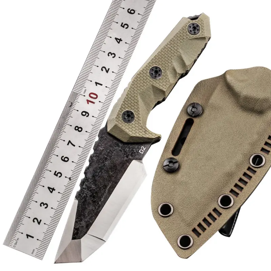 PrepPro “Fang” Tactical Knife – D2 Steel Fixed Blade with Belt Mount - PrepPro Australia
