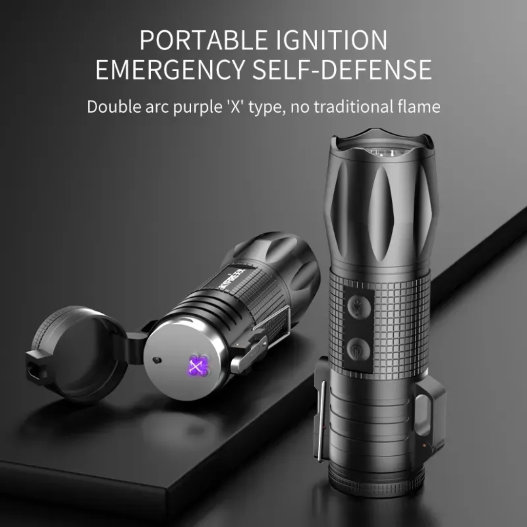 3-in-1 Tactical Arc Lighter Flashlight - PrepPro Australia