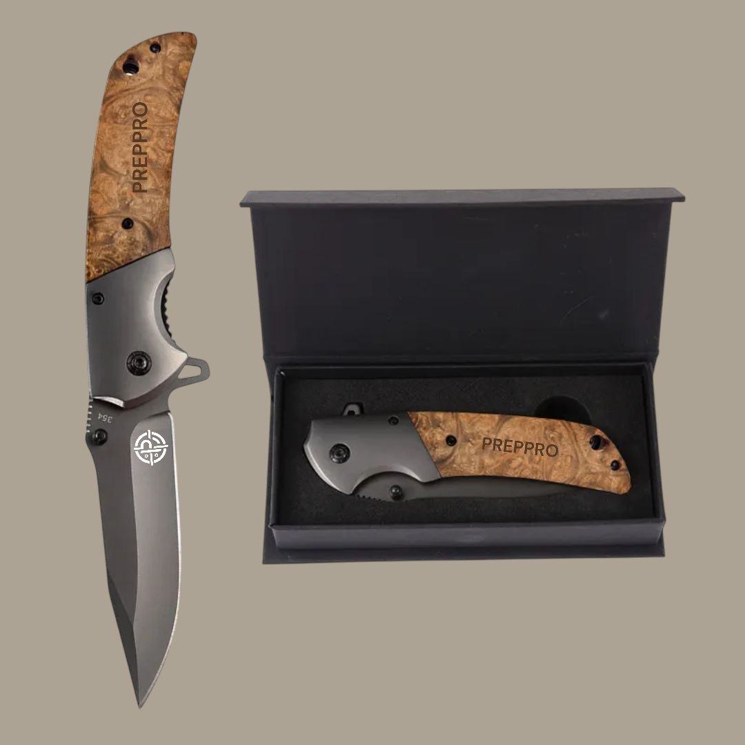 PrepPro Timberline Folding Knife – Rugged Elegance & Precision Performance - PrepPro Australia