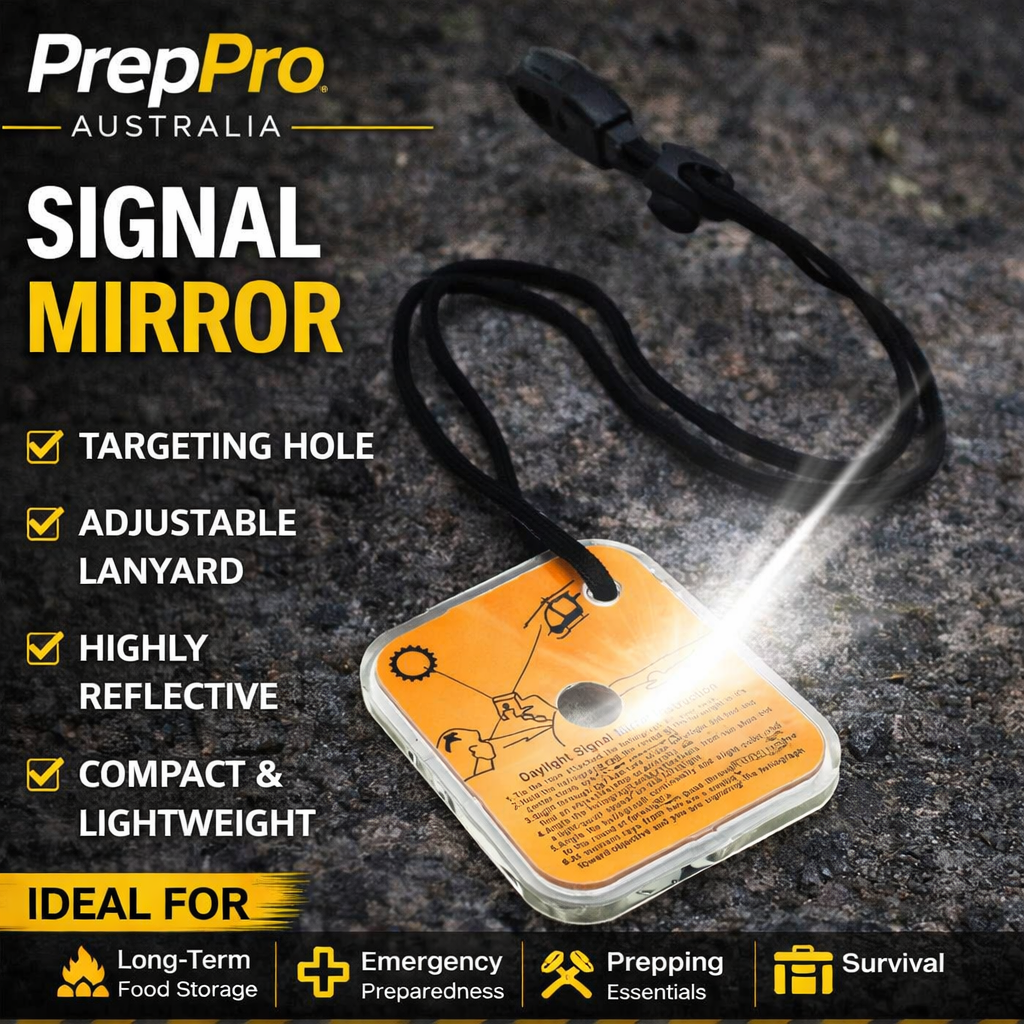 Emergency Signal Mirror with Whistle – Compact Survival Tool