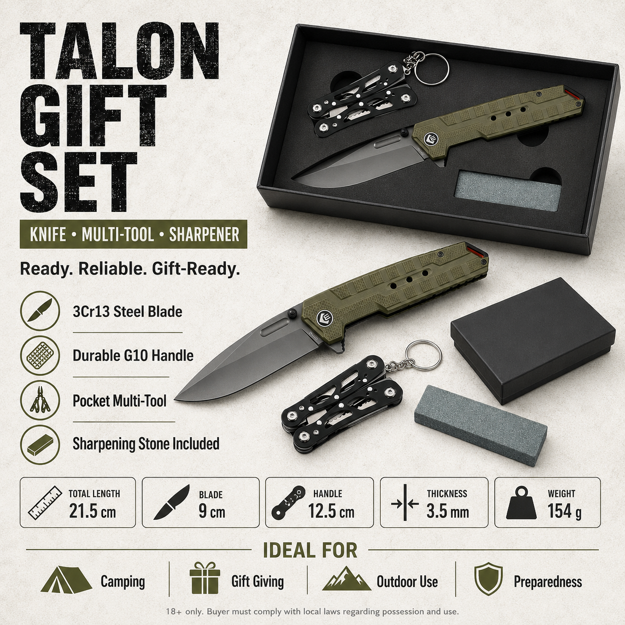 PrepPro Talon Gift Set – Precision Survival Essentials