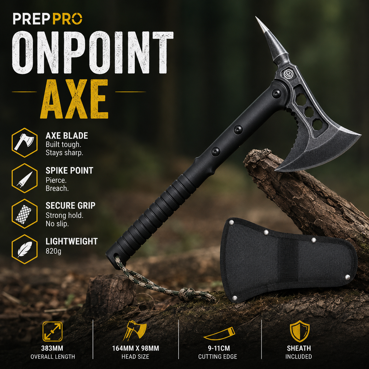 OnPoint Axe– Precision Outdoor Tool | PrepPro