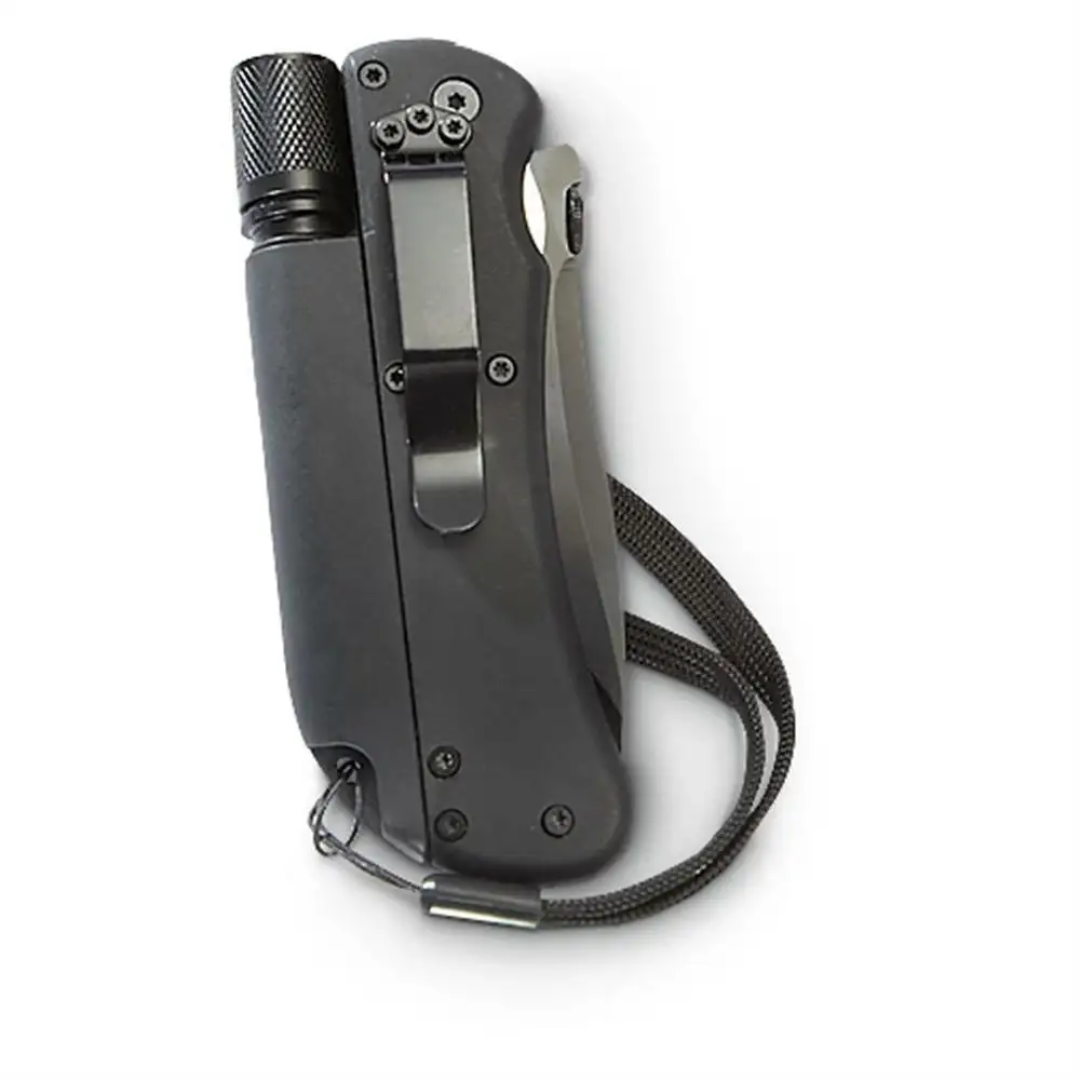 Tactical Folding Knife with Built-in Flashlight | 5-in-1 Survival Tool - PrepPro Australia