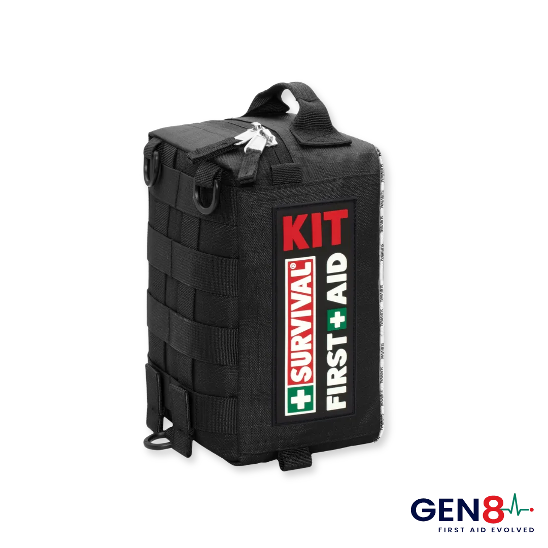Black SURVIVAL First Aid KIT Medium Gen 8 case