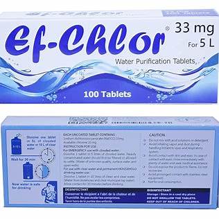 EF-Chlor Water Purification Tablets - 3.5mg, 33mg, and 167mg - PrepPro Australia