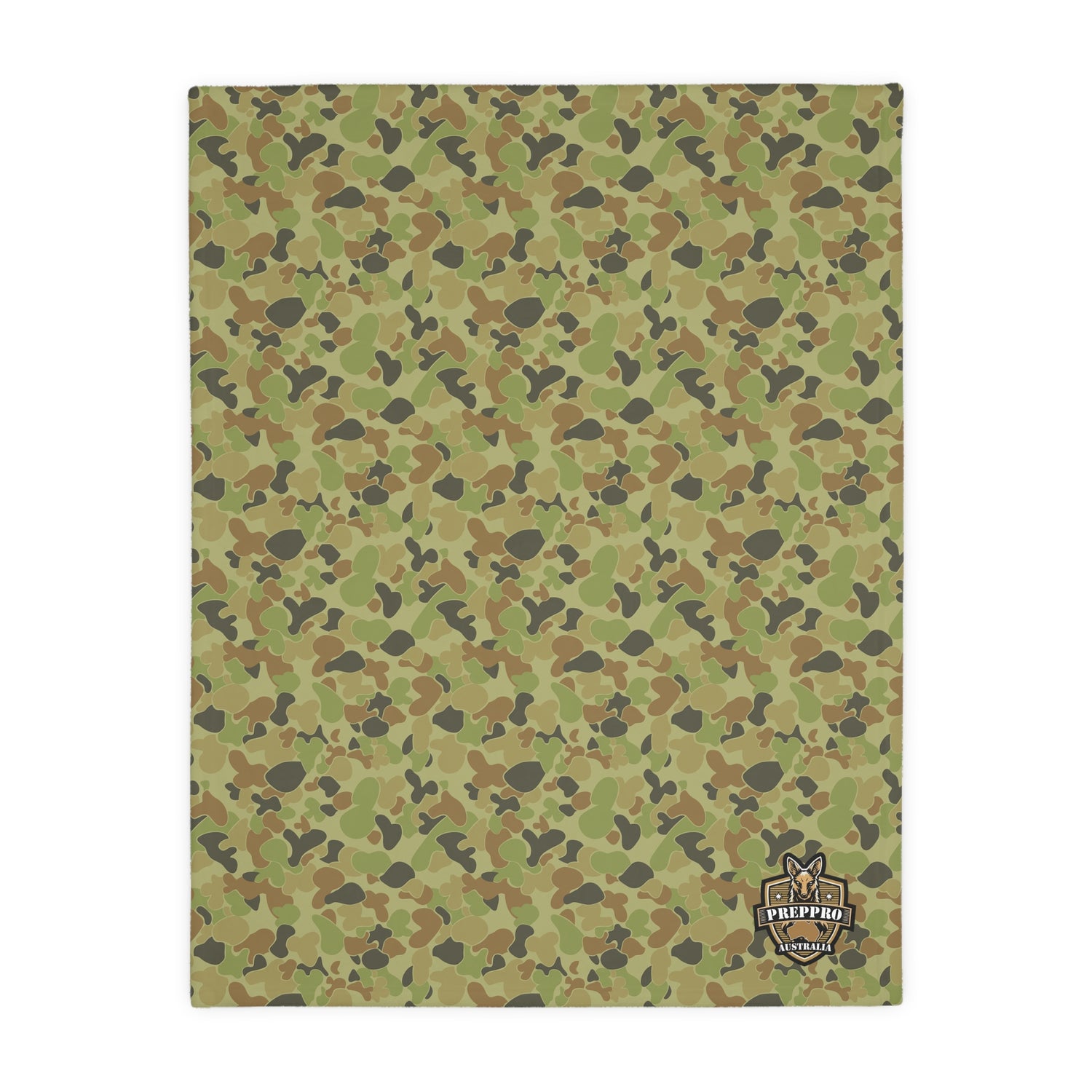 AusCam Velveteen Microfiber Blanket — Soft Two-Sided Camouflage Throw