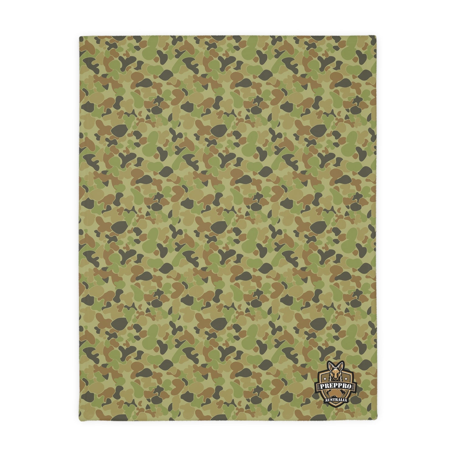 AusCam Velveteen Microfiber Blanket — Soft Two-Sided Camouflage Throw