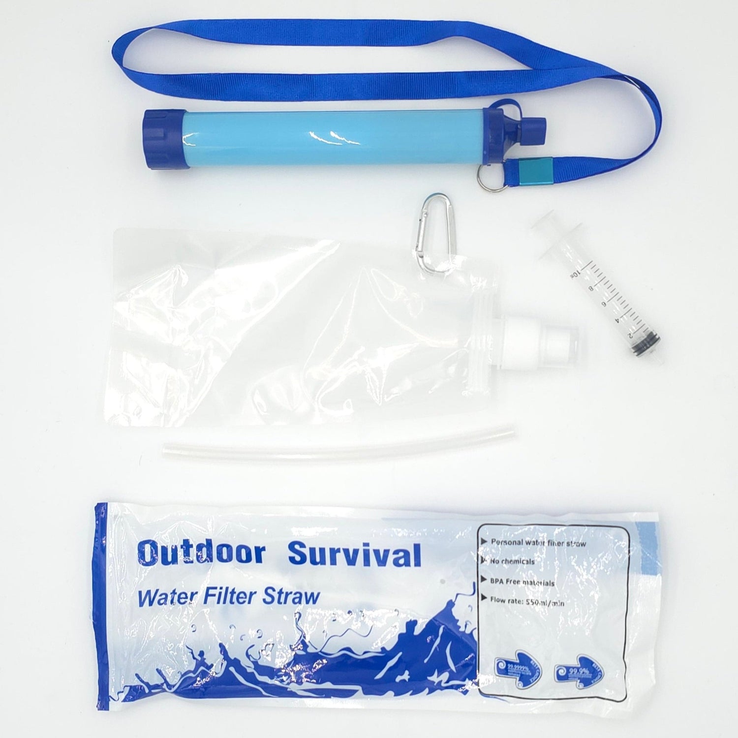 Outdoor Survival Life Straw Water Filter Pack - PrepPro Australia