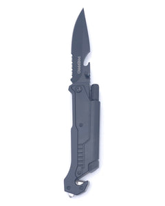 PrepPro - Vision - Folding Knife with built in torch, flint and belt cutter - PrepPro Australia