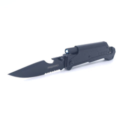 PrepPro - Vision - Folding Knife with built in torch, flint and belt cutter - PrepPro Australia