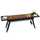 Grillz Foldable Charcoal BBQ Grill with Removable Ashtray, 60cm Grill